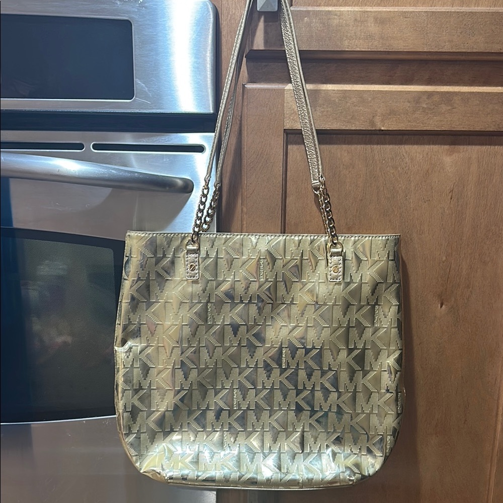 Michael Kors Gold Signature Tote